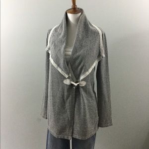 JACK French Terry Gray Cardigan Size S